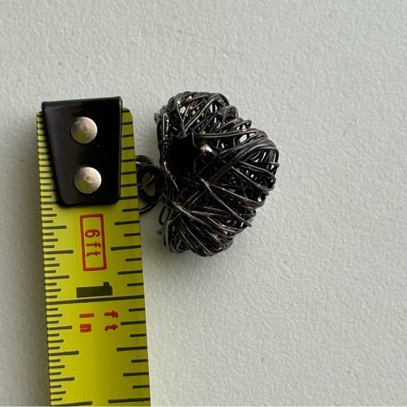 Vintage sterling silver wire heart star charm pendant - Picture 7 of 7